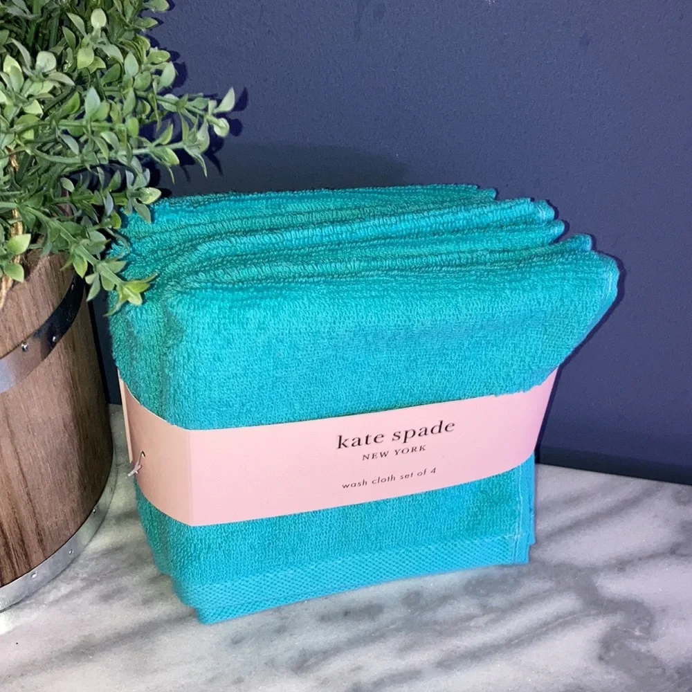 Kate spade washcloth set turquoise